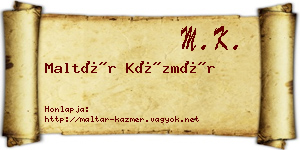 Maltár Kázmér névjegykártya